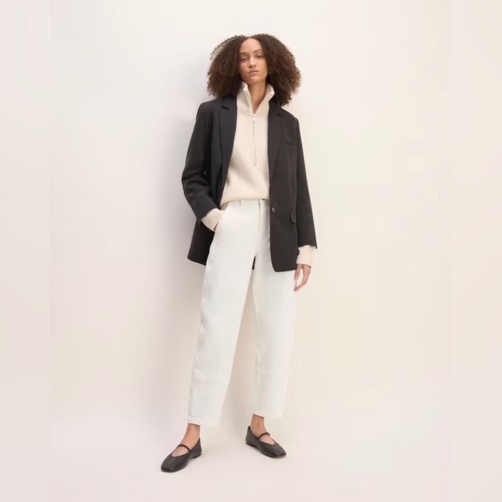 Everlane Utility Barrel Pant in Bone Size 14